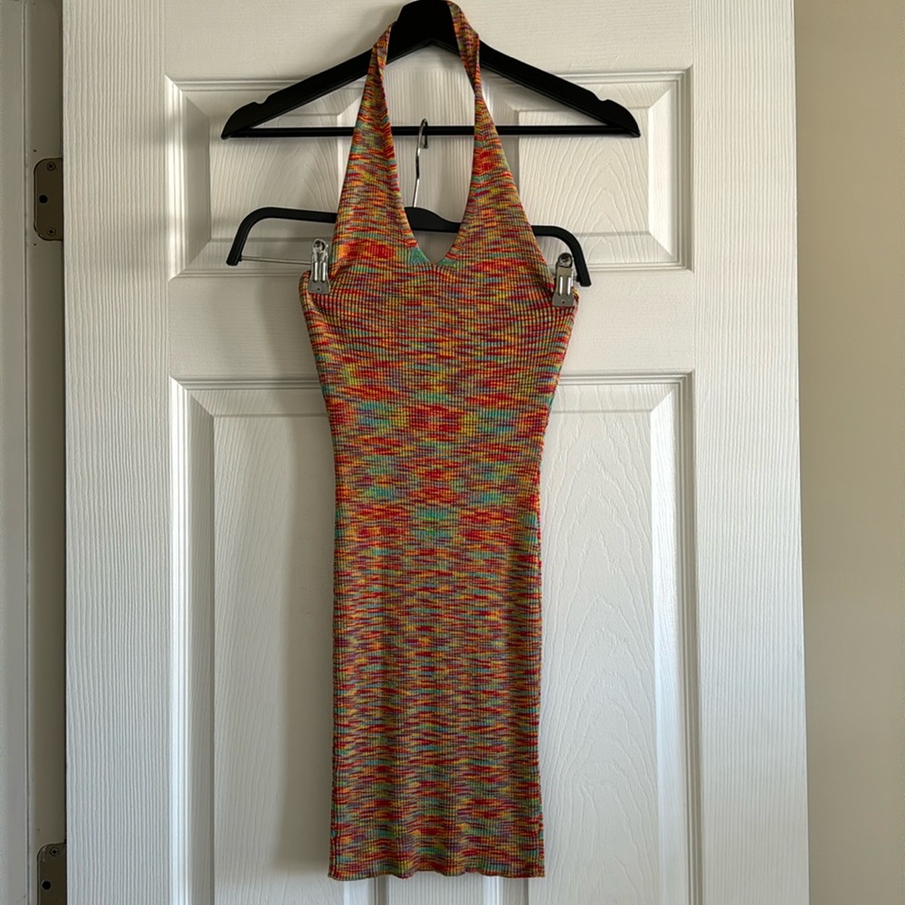 Summer space dye body con dress